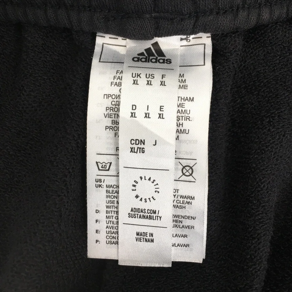 Adidas Men’s Jogger Sweatpants Size XL Black Grey Color Block Casual Loungewear
